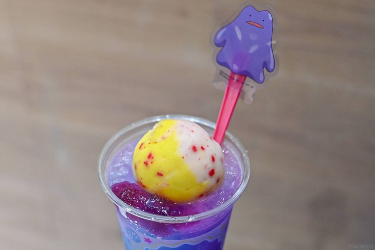 ドリンクのトッピングのアップ