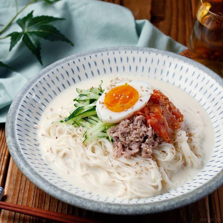 豆乳ツナキムチそうめん