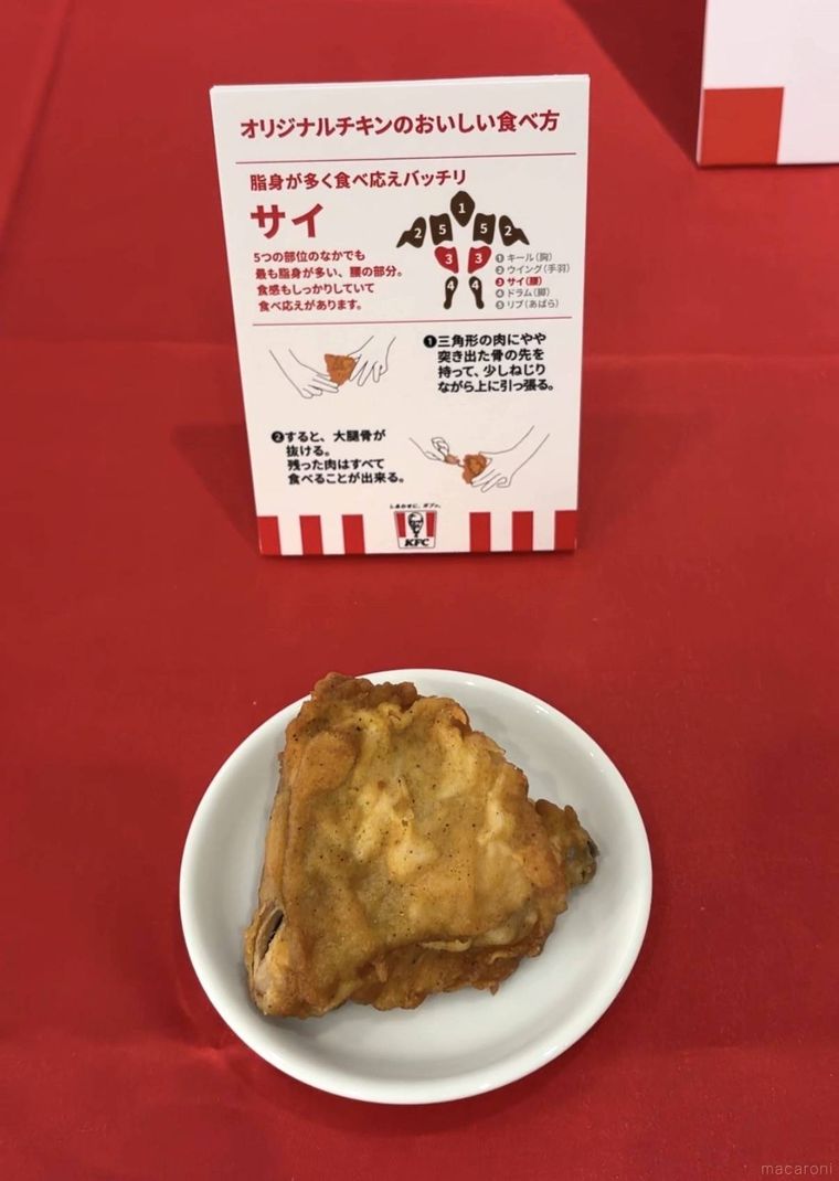 ケンタッキー・フライド・チキンオリジナルチキンの各部位