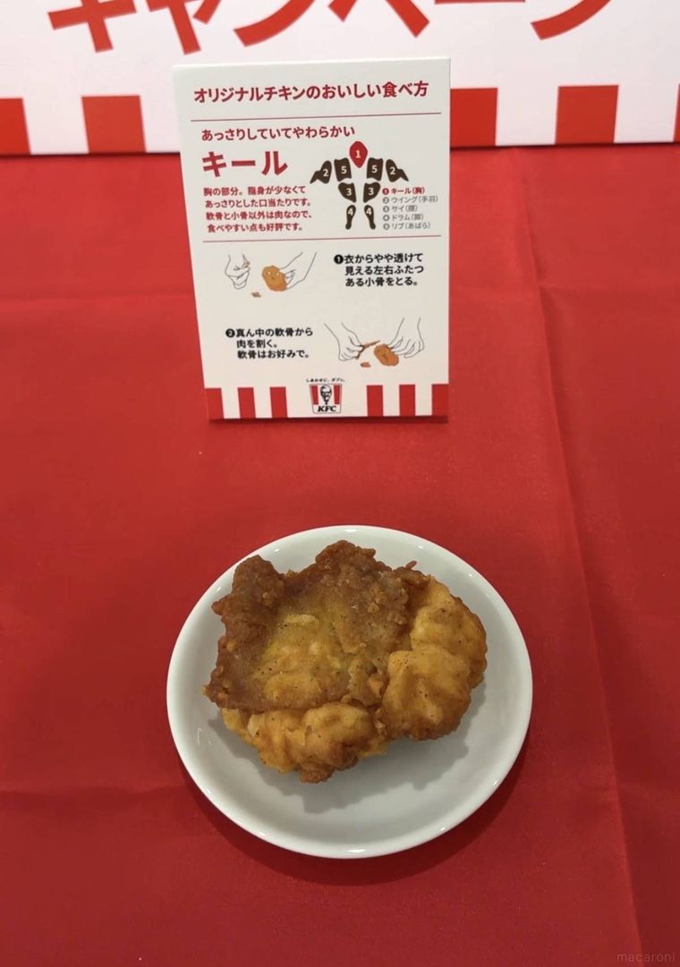 ケンタッキー・フライド・チキンオリジナルチキンの各部位