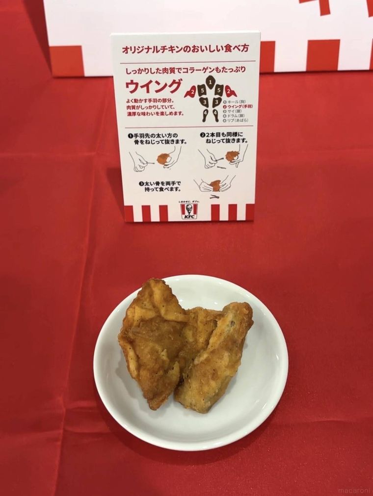 ケンタッキー・フライド・チキンオリジナルチキンの各部位