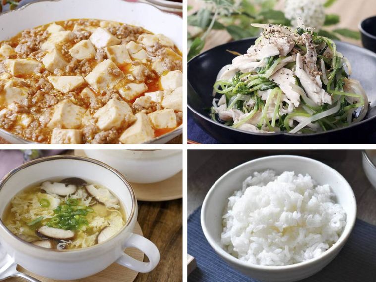 麻婆豆腐の献立コラージュ画像