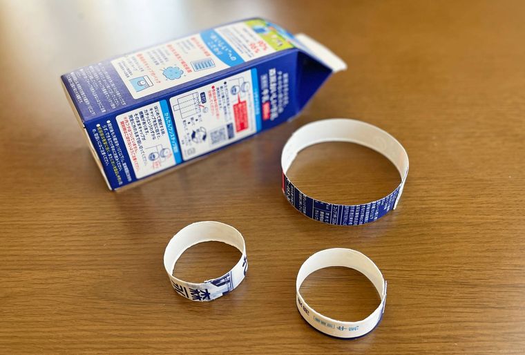 牛乳パックをセルクルの代用に