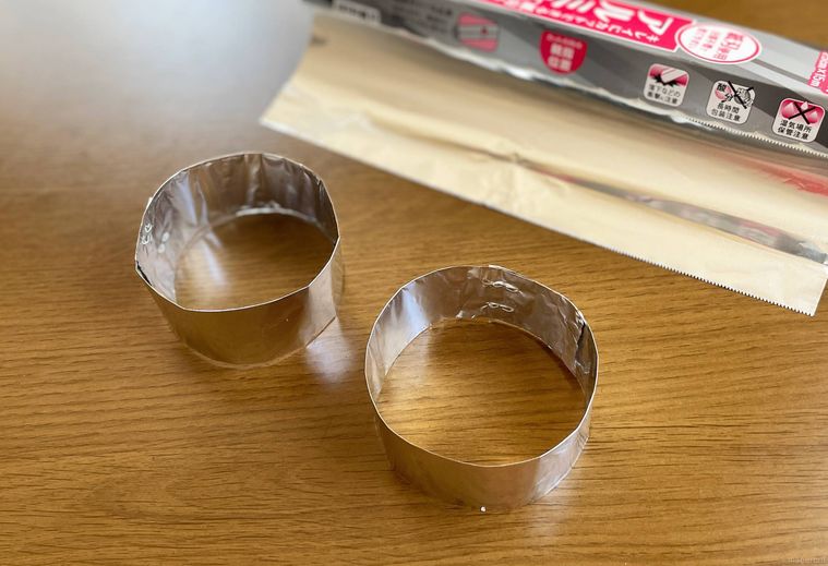 アルミホイルで作ったセルクル