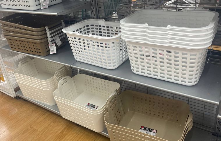 ダイソーのバスケット収納グッズ
