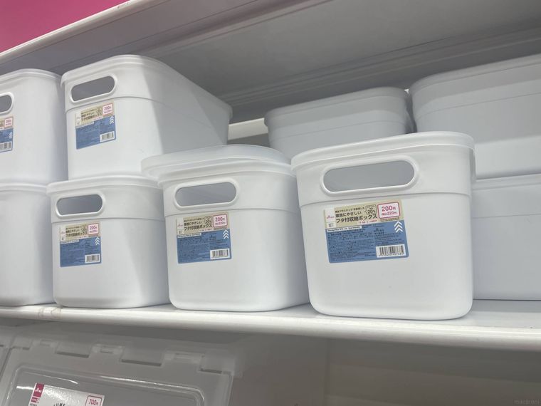 ダイソーのふた付き収納ケース