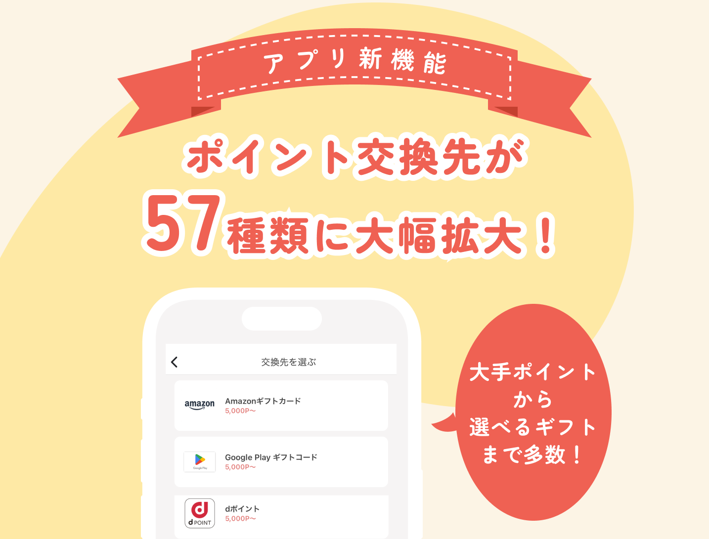 macaroniアプリのポイント交換先が57種類に大幅拡大