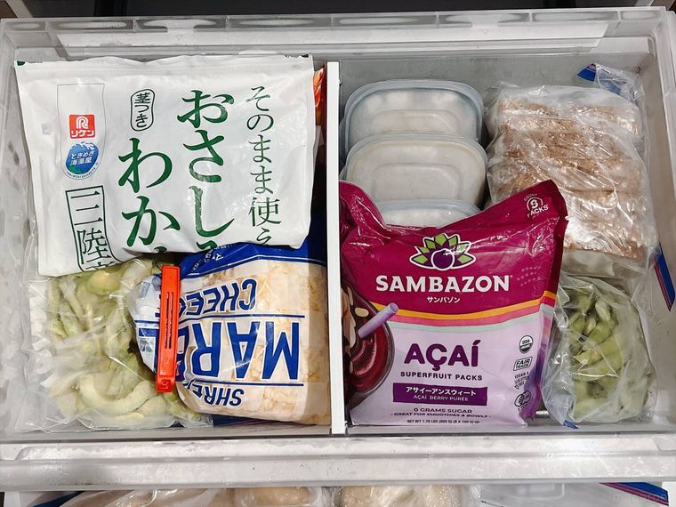 コストコの冷凍食品が詰まった筆者宅の冷凍庫のなか