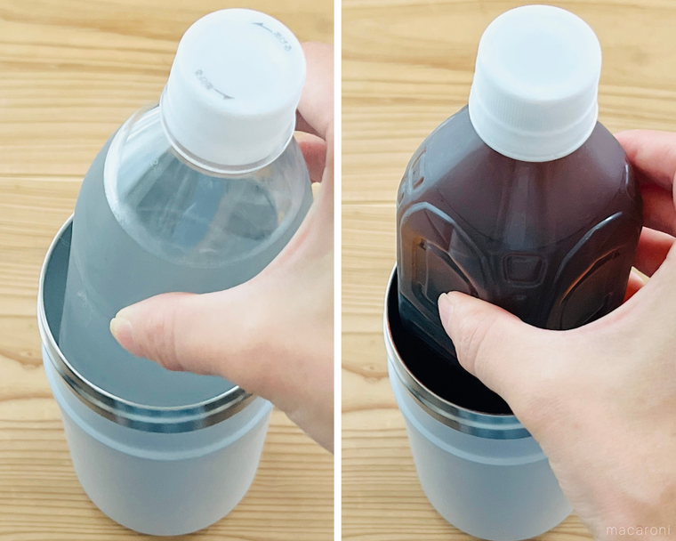 ペットボトルクーラーとペットボトル