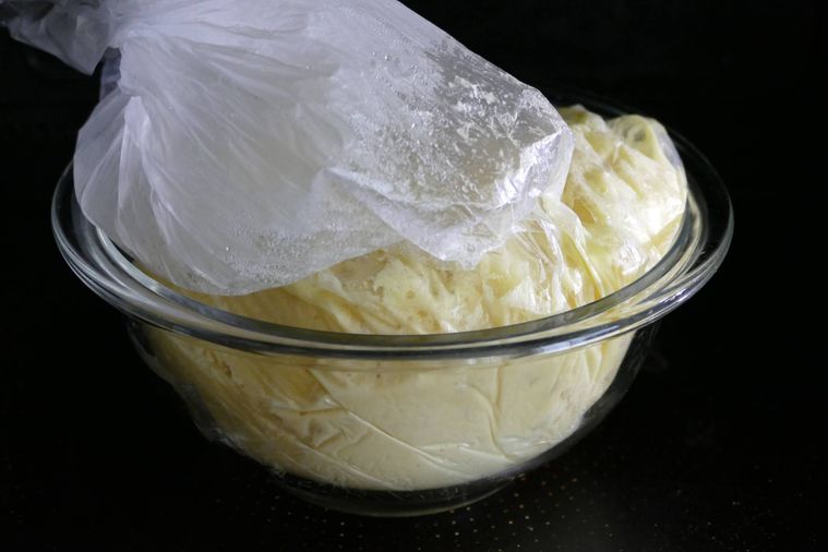蒸しパンを電子レンジで加熱した様子