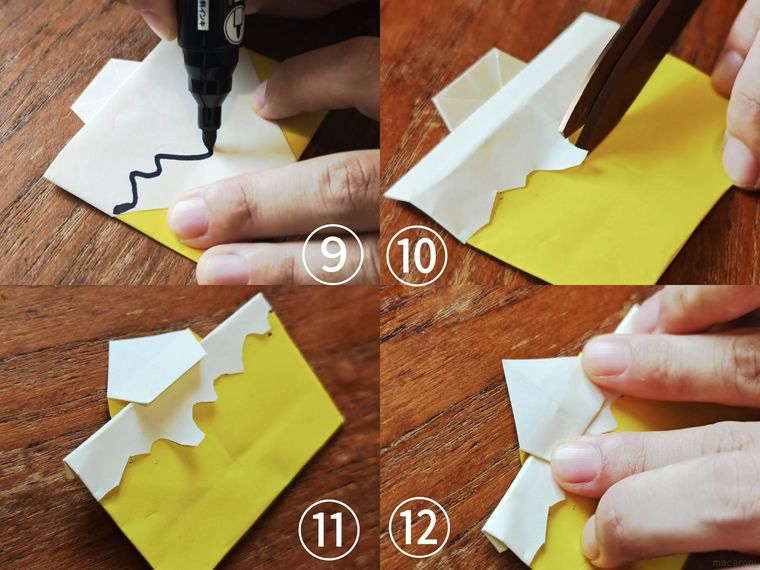 折り紙で作るケーキの作り方の手順
