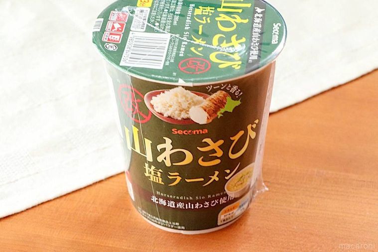 Secoma 山わさび塩ラーメン 改のパッケージ
