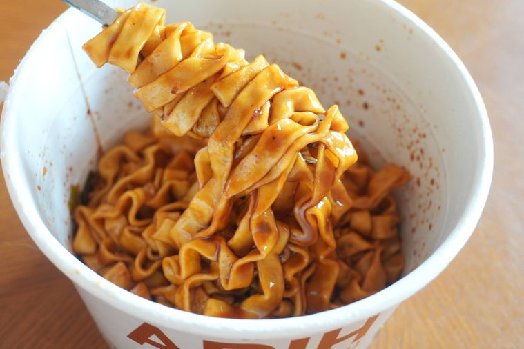 巻きつけたパスタ麺