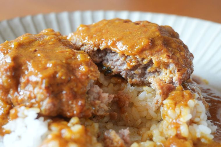ハンバーグの断面