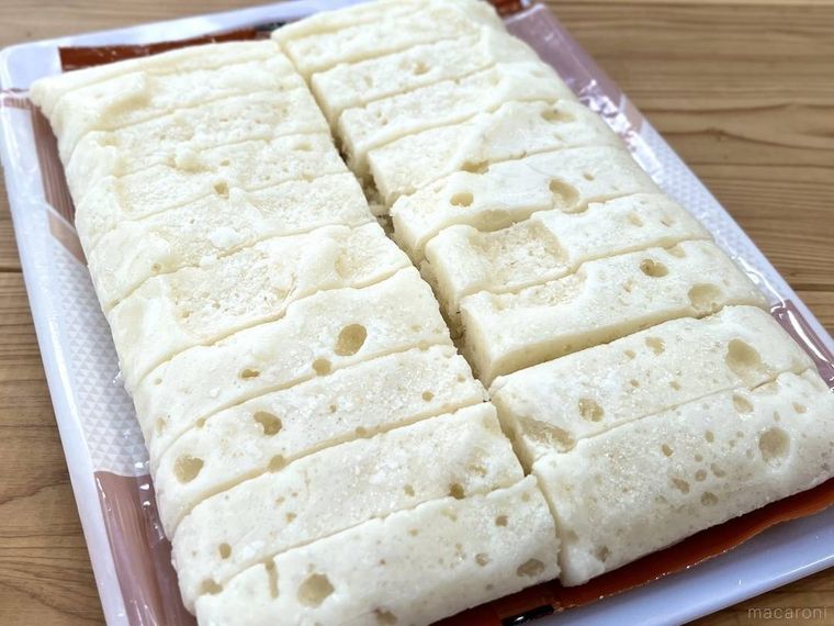 業務スーパーのとろろを20等分に切り分けた様子