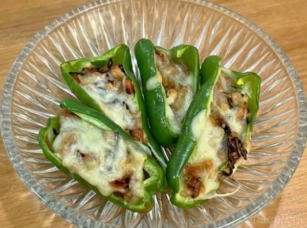 ピーマンの納豆麹詰め