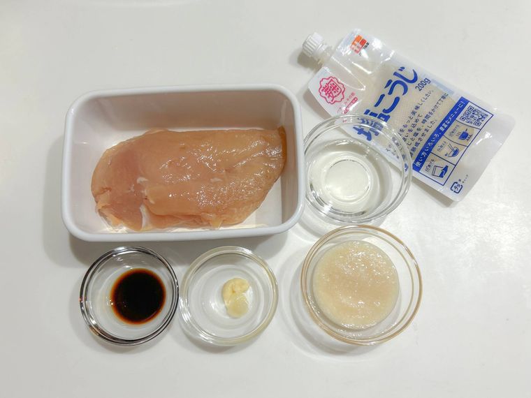 揚げない塩麹唐揚げの材料