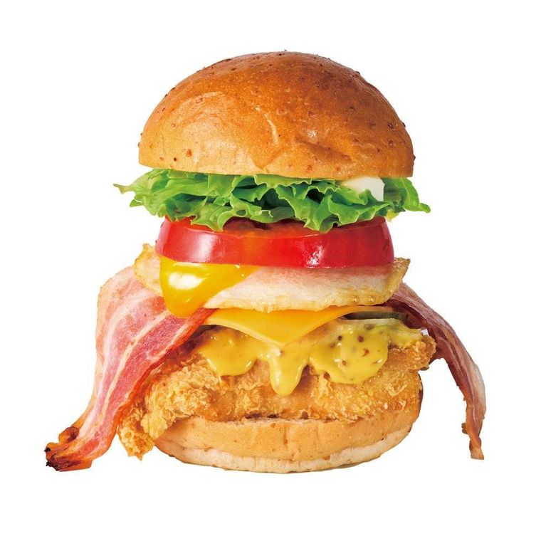 ベーコンチーズ月見バーガー