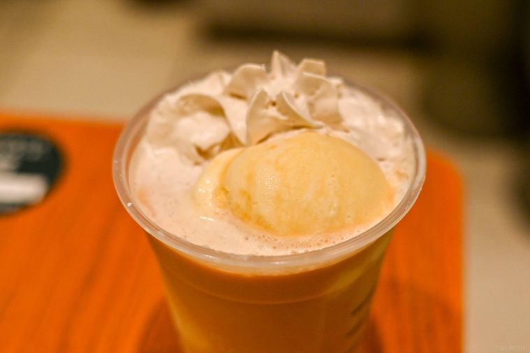 ドリンクのトッピングのアップ