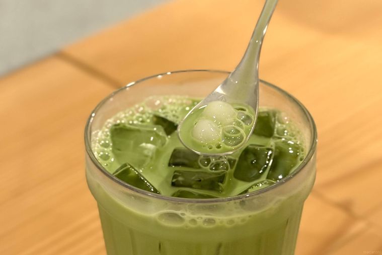 抹茶もちバブルラテ