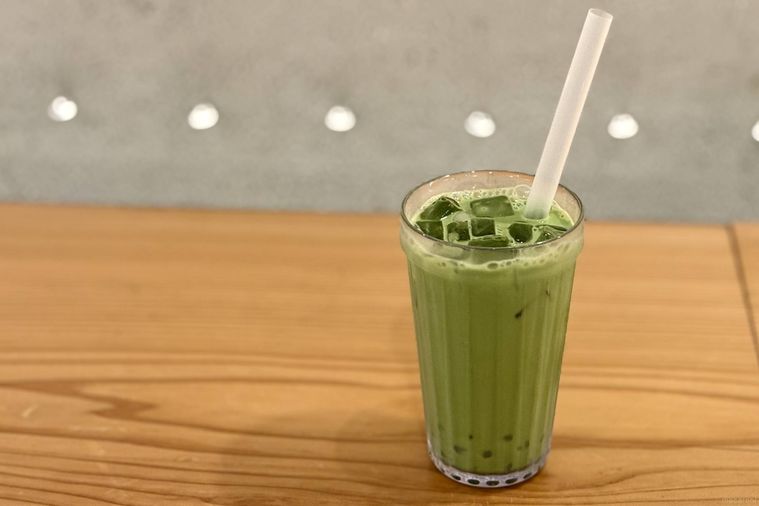 抹茶もちバブルラテ