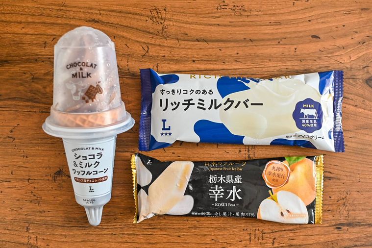 3種類のアイスの俯瞰