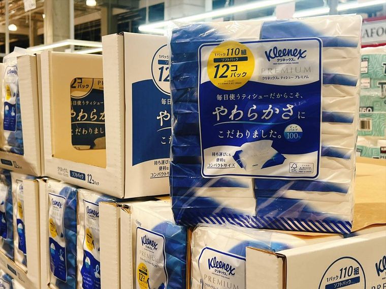 コストコのクリネックス ティシュー プレミアム ソフトパック 12コパック