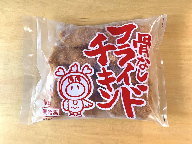 ロピアの骨なしフライドチキンパッケージ