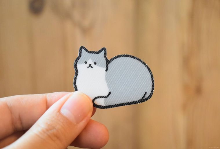 ダイソースポンジキャッチの中身を手で持ったところ