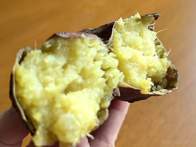 オーブントースターで温めた冷凍焼き芋