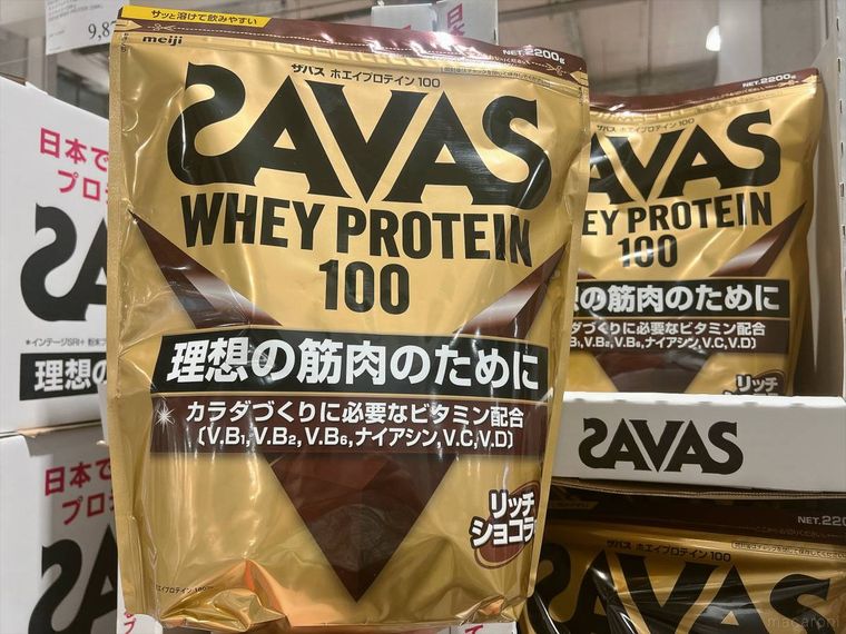 コストコのザバス ホエイプロテイン100 リッチショコラ味 2,200g