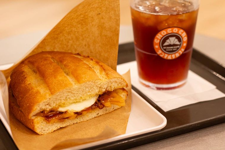 サンマルクカフェサンマルクホットサンド 月見テリヤキつくね