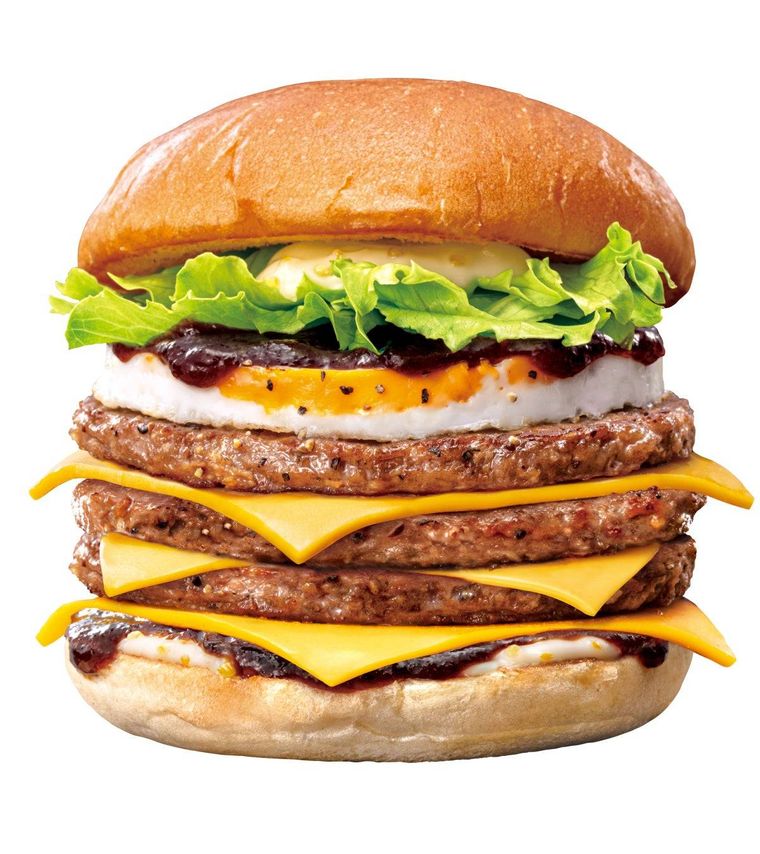 1. トリプル月見チーズバーガー