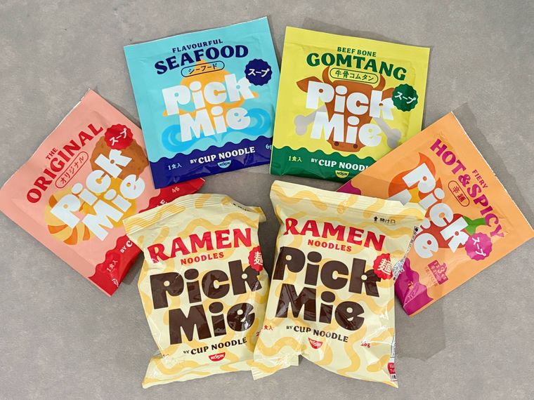 ダイソーのミニカップヌードルPick Mieのスープと麺