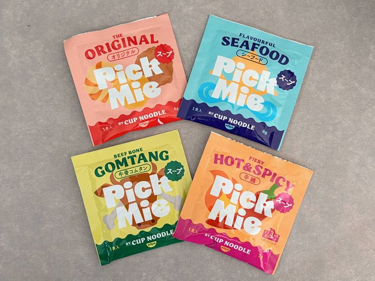 ダイソーのミニカップヌードルPick Mieのスープ4種類
