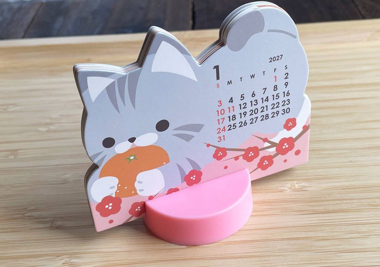 ダイカットカレンダーの使用例