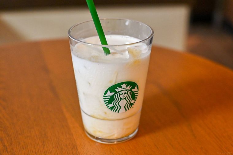 ドリンクを斜めから