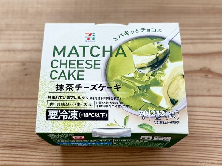 セブンイレブンのセブンプレミアム パキっとチョコ 抹茶チーズケーキ