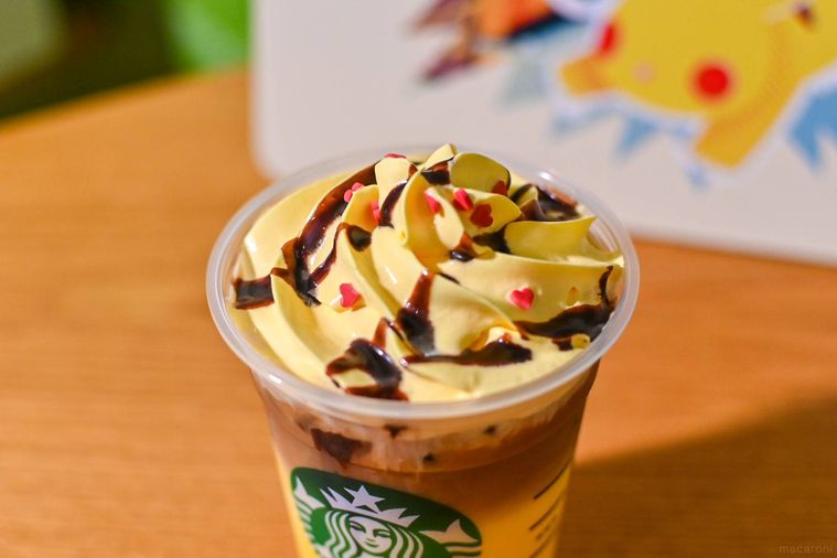ドリンクのトッピングのアップ