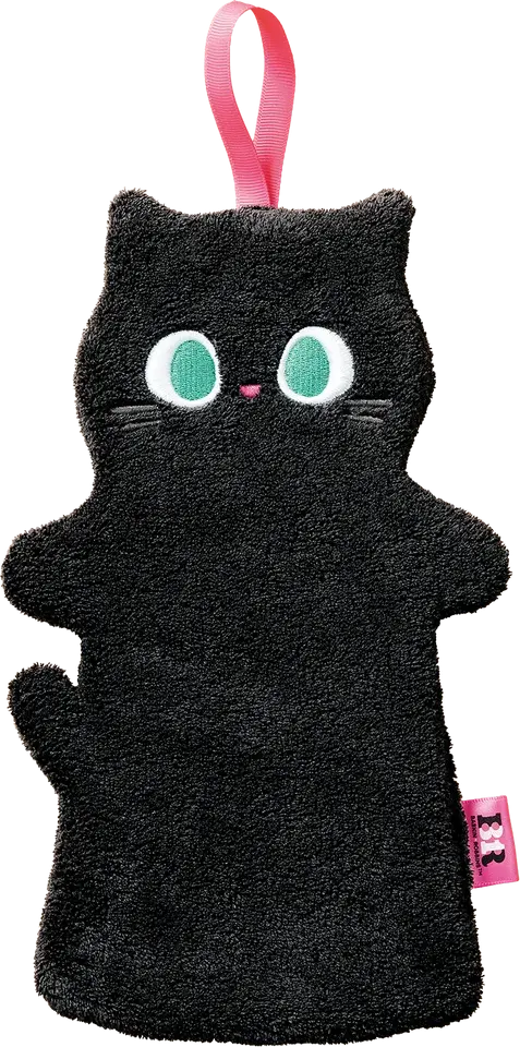 黒猫のタオルのイメージ