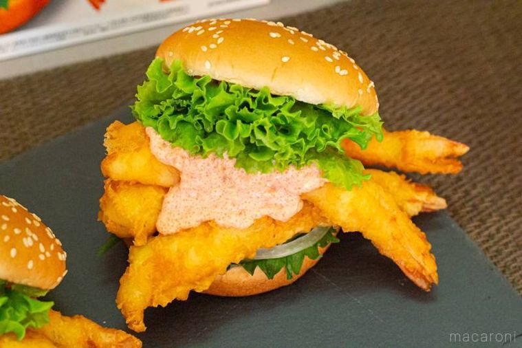 フレッシュネスバーガー神の海老バーガー 明太クリームチーズ