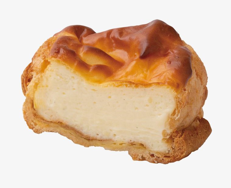 チーズケーキシューの断面