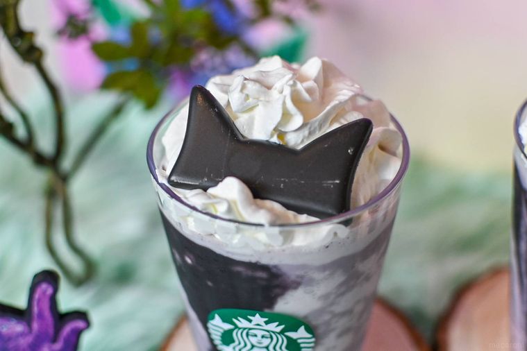 ドリンクのトッピングのアップ