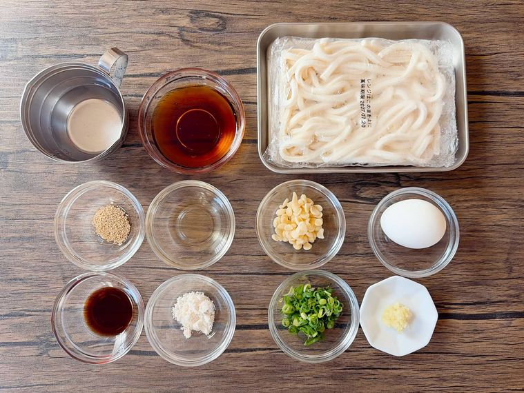 ぶっかけうどんの材料