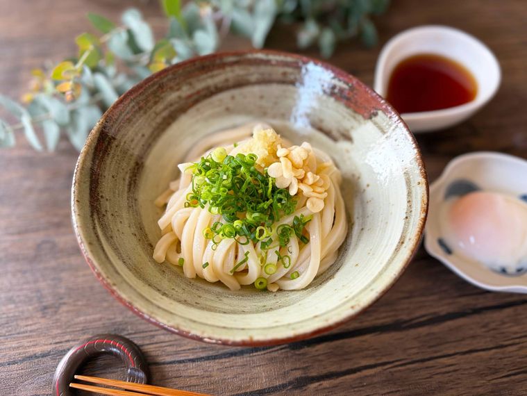 器に盛られたぶっかけうどん