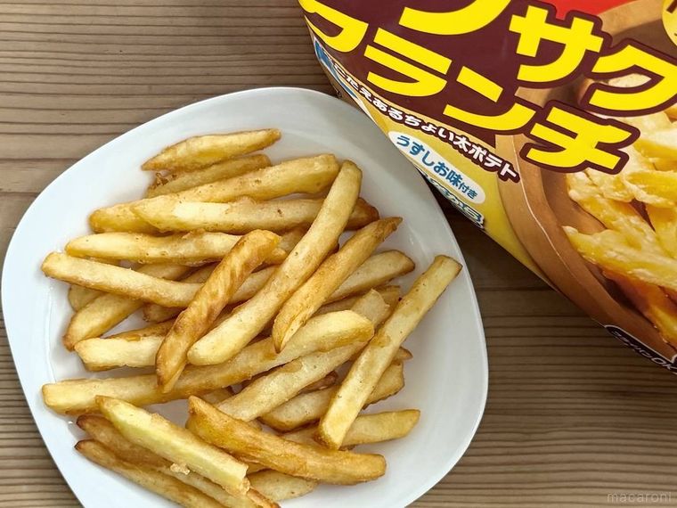 オレアイダのサクサククランチを皿に盛り付けた様子