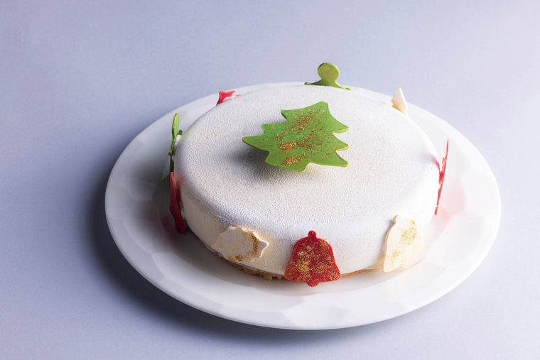 2. ほうじ茶・みかん・バニラのムースケーキ
