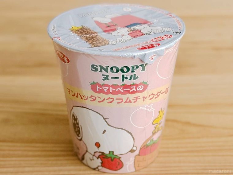 スヌーピー マンハッタンクラムチャウダー味ヌードル