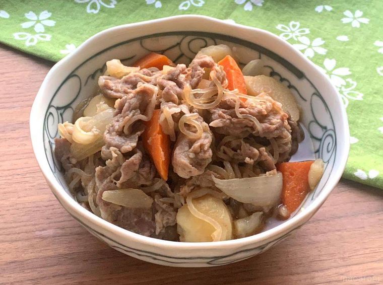 ロピアの三元豚 国産豚肩ロースしゃぶしゃぶ用を使った肉じゃが