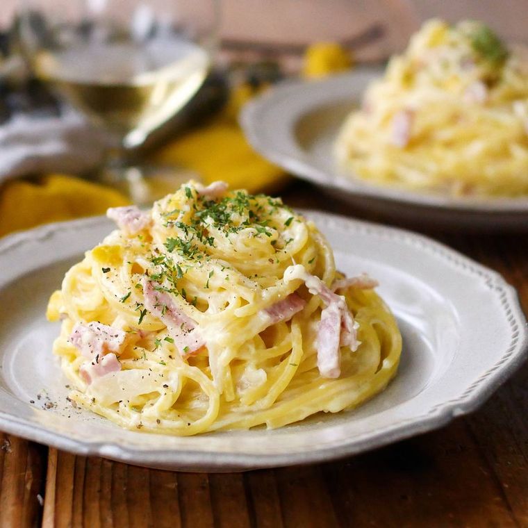 ワンパンで濃厚コーンクリームパスタ